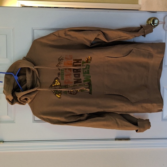 The Great PNW Other - Mushroom Pacific Northwest Mtn. forager outdoors sweatshirt hoodie hunter tan